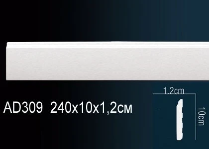 Молдинг гладкий Perfect / Перфект AD309F на otdelka1.ru