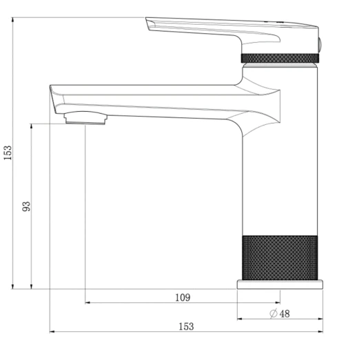 Смеситель Royce Касто RCM-120101BL для раковины, черный на Otdelka1.ru