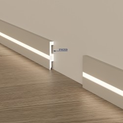 Плинтус под подсветку Cosca PX059 80x12 Экополимер