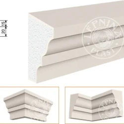 Фасадный карниз LepninaPlast КВ-150/3