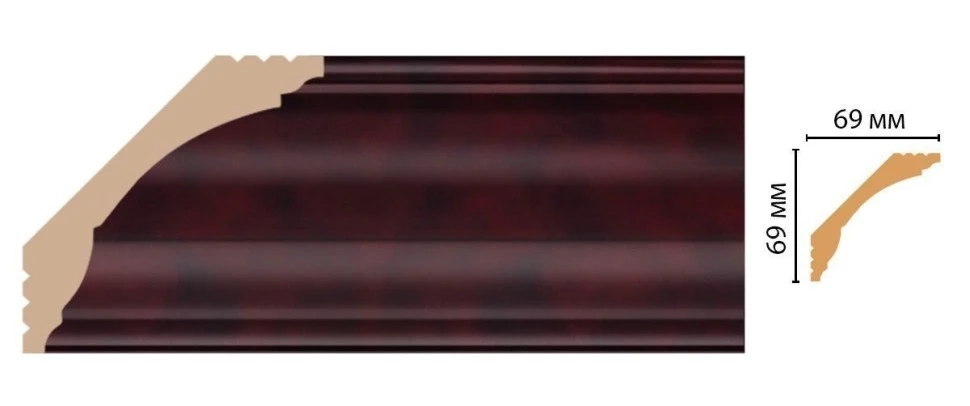 Карниз потолочный Decomaster D100-62 на otdelka1.ru