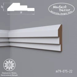 Молдинг МДФ эмаль белый Madest Decor М79-075-22