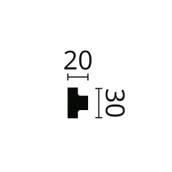 T40 карниз (молдинг) Wallstyl NMC 20х30х2000 мм