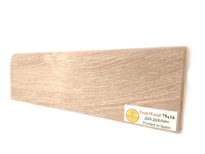 Плинтус МДФ Теквуд / Teckwood 75мм дуб дублин на Otdelka1.ru