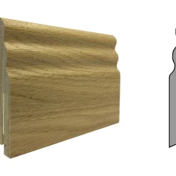 Плинтус шпонированный Finitura Dekor 100x19 Дуб без покрытия