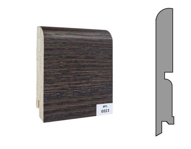 Плинтус шпонированный Finitura Dekor 120x15 прямой №023 на otdelka1.ru