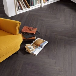 Ламинат Кронотекс / Kronotex Herringbone D6010 Дуб Эльба черный