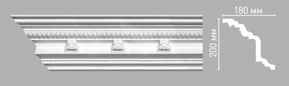 Плинтус потолочный Decomaster 95144 на otdelka1.ru