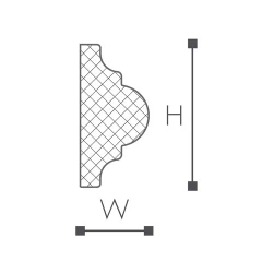 WO1 молдинг Wallstyl NMC 40х20х2000 мм