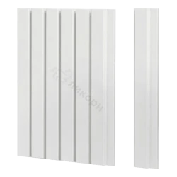 Реечная стеновая панель МДФ Ликорн Светло-серая