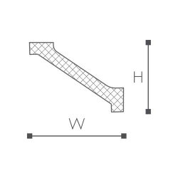 WT1 карниз Wallstyl NMC 45х60х2000 мм
