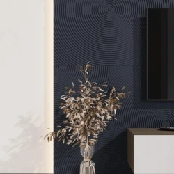 Стеновая панель Ликорн МДФ Квадратная Темно-синяяя