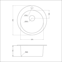 Мойка для кухни EMAR EMQ-1475.C Берилл