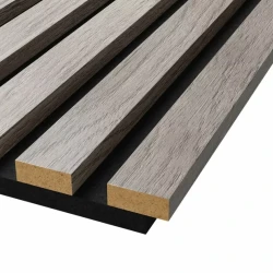 Акустическая реечная панель Cosca Дуб Старинный Светло-серый 600 мм