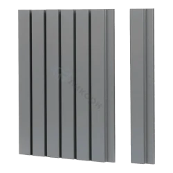 Реечная стеновая панель МДФ Ликорн Темно-серая