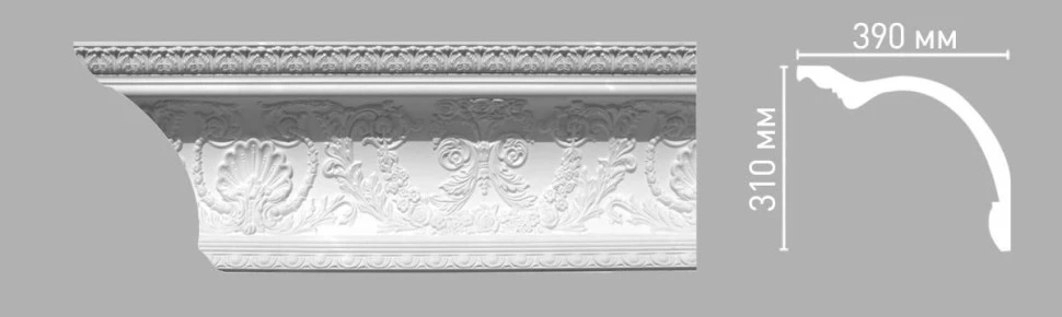 Плинтус потолочный Decomaster 95146 на otdelka1.ru