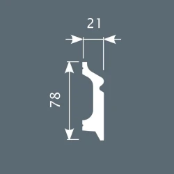 Плинтус Cosca PX001 78х21 экополимер