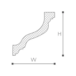 WT10 карниз Wallstyl NMC 80х80х2000 мм