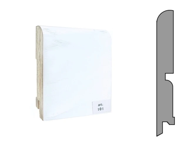 Плинтус шпонированный Finitura Dekor 120x15 прямой №101 на otdelka1.ru