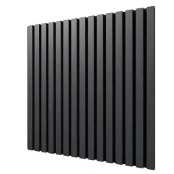 Акустическая реечная панель Cosca шпон Дуб Антрацит темно-серый 600 мм