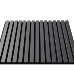 Акустическая реечная панель Cosca шпон Дуб Антрацит темно-серый 600 мм