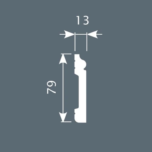 Плинтус Cosca PX002 79х13 экополимер