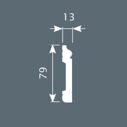 Плинтус Cosca PX002 79х13 экополимер