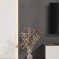 Стеновая панель Ликорн МДФ Квадратная Графит