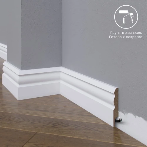 Плинтус МДФ под покраску Madest Decor 21-072-12 на otdelka1.ru