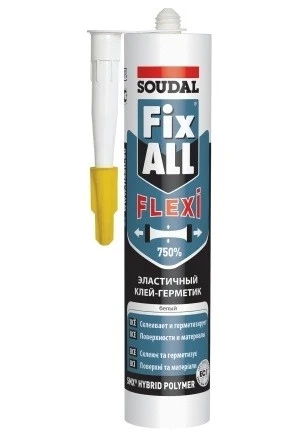 Клей герметик полиуретановый Soudal Fix All Flexi 290мл на Otdelka1.ru