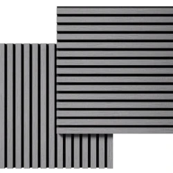 Акустическая реечная панель Cosca шпон Дуб Ардженто светло-серый 600 мм