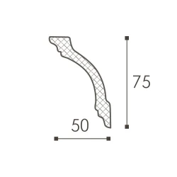 WT14 карниз Wallstyl NMC 75х50х2000 мм