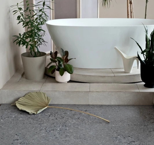Виниловая плитка Винилам / Vinilam Ceramo XXL Stone 71613 Терраццо на Otdelka1.ru