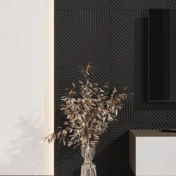 Стеновая панель Ликорн МДФ Квадратная Черная