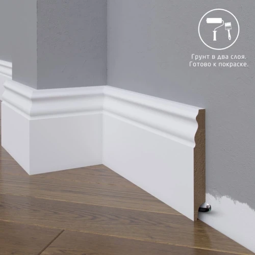 Плинтус МДФ под покраску Madest Decor 22-120-16 на Otdelka1.ru