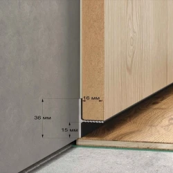 Теневой плинтус Laconistiq Reverse Черный анодированный