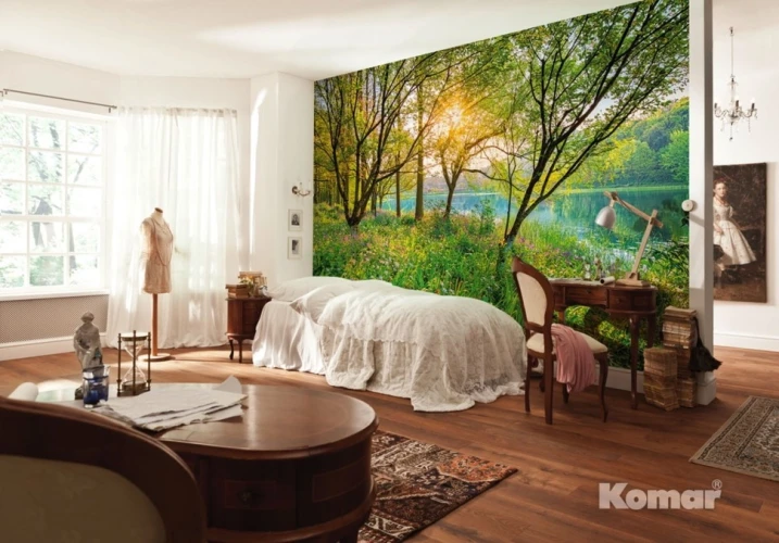 8-524 Фотообои KOMAR "Весеннее озеро" 368х254 см бумажные на otdelka1.ru