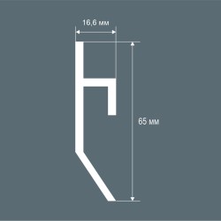 Плинтус под подсветку Cosca PL004 65x16 Экополимер