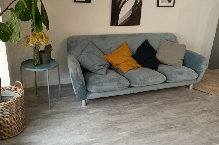 Виниловая плитка Винилам / Vinilam Ceramo XXL Stone 71614 Цемент светлый на Otdelka1.ru