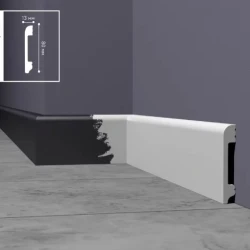 Напольный плинтус Solid UHD под покраску 05/80