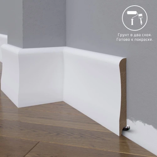 Плинтус МДФ под покраску Madest Decor 23-136-16 на Otdelka1.ru