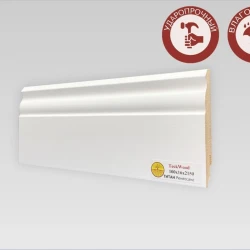 Плинтус МДФ Теквуд / Teckwood Титан Белый 100х16 Ренессанс