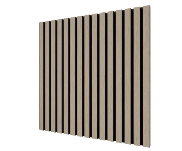 Акустическая реечная панель Cosca шпон Дуб Латте бежевый 600 мм на otdelka1.ru