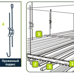 Реечный потолок Цесал / Cesal Рейка B37 100 мм