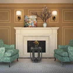 Плинтус Cosca потолочный 85 ясень золотистый 152-5