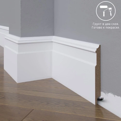 Плинтус МДФ под покраску Madest Decor 26-136-16 на Otdelka1.ru