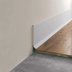 Плинтус алюминиевый Laconistiq Adhesive 60мм Белый матовый