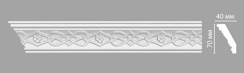 Плинтус потолочный Decomaster 95619 на otdelka1.ru