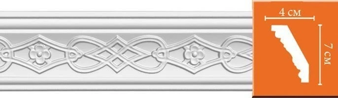 Плинтус потолочный Decomaster 95619 на otdelka1.ru