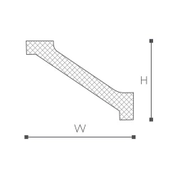 WT2 карниз Wallstyl NMC 75х90х2000 мм